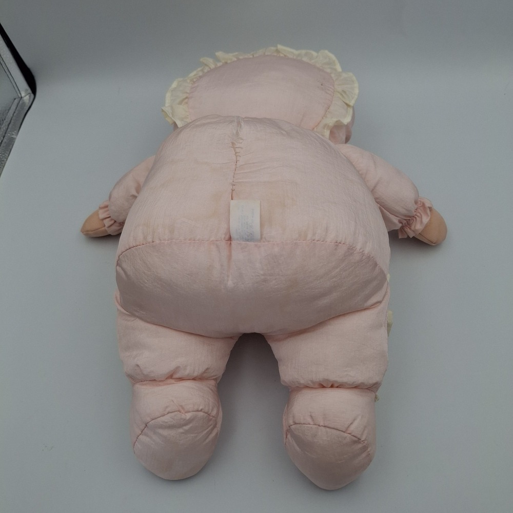 Nylon Dandee Soft VTG Expressions My First Baby Doll Rattle Plush Toy Light Pink - Picture 6 of 14